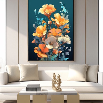 Beautiful CG Flower Flower Decorative Painting