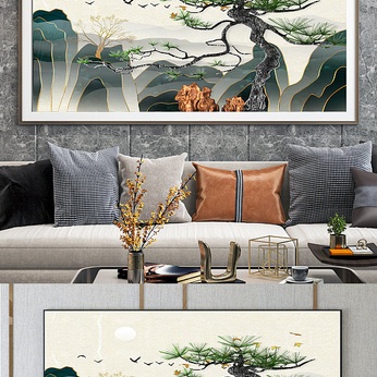 New Chinese Decorative Painting Background Wall