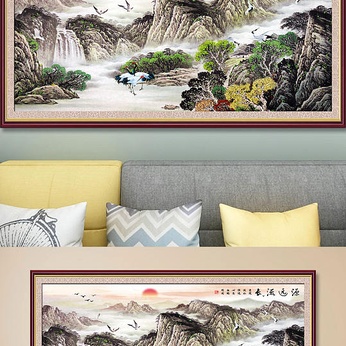 Traditional Chinese Painting Yuanyuan Changliu Landscape Pain