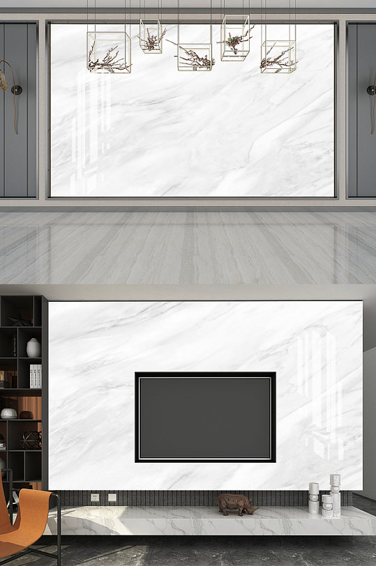 Jazz White Fashion Marble Background Wall